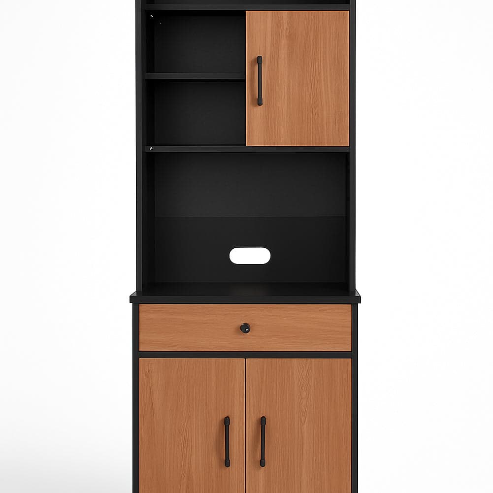 Armadio da Cucina Alto Credenza Multiuso Mobile Salvaspazio Nero e Quercia in Credenze e buffet Esplodia - Napoli, commercioVirtuoso.it