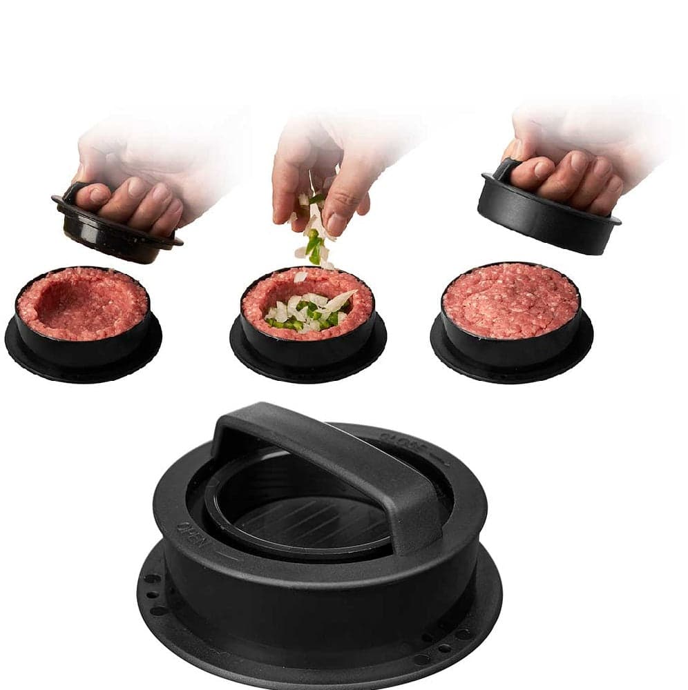 Pressa Hamburger 5 pezzi Antiaderente per Burger Ripieni e Classici Facile e Funzionale in Batticarne Danyx - Casoria, commercioVirtuoso.it