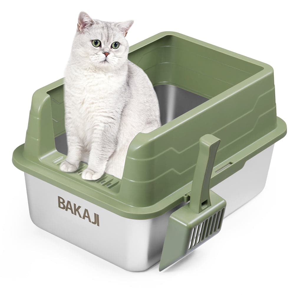 Lettiera per Gatti Verde in Acciaio con Tappetino Capacità 25 Litri con Paletta in Contenitori per lettiere e cassette igieniche Esplodia - Napoli, commercioVirtuoso.it