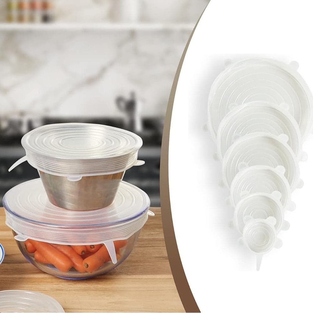 Coperchi in Silicone Elastici da Cucina 6 pezzi Lavabili per Ciotole e Pentole in Coperchi Danyx - Casoria, commercioVirtuoso.it