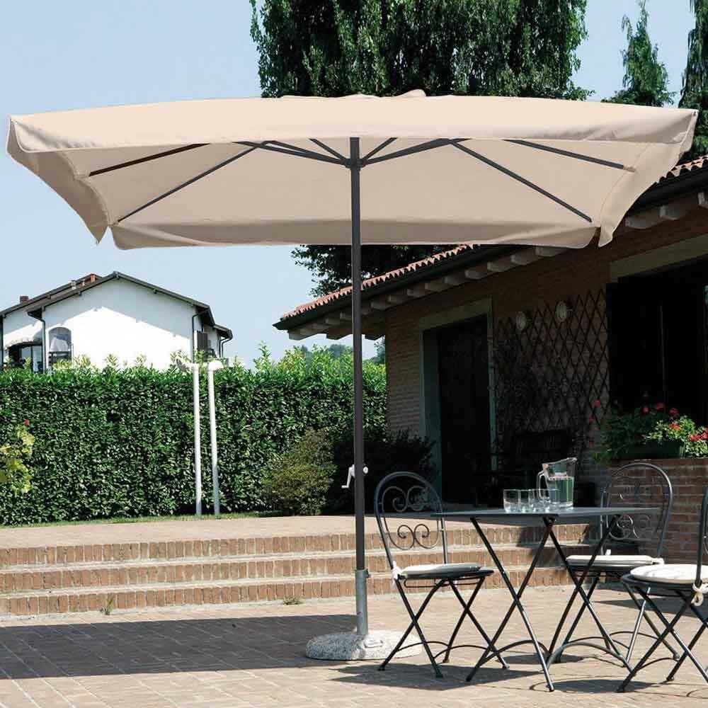 Ombrellone Giardino 3x3mt Palo Centrale Carrucola Air-vent Telo Pendente Tortora in Ombrelloni Danyx - Casoria, commercioVirtuoso.it