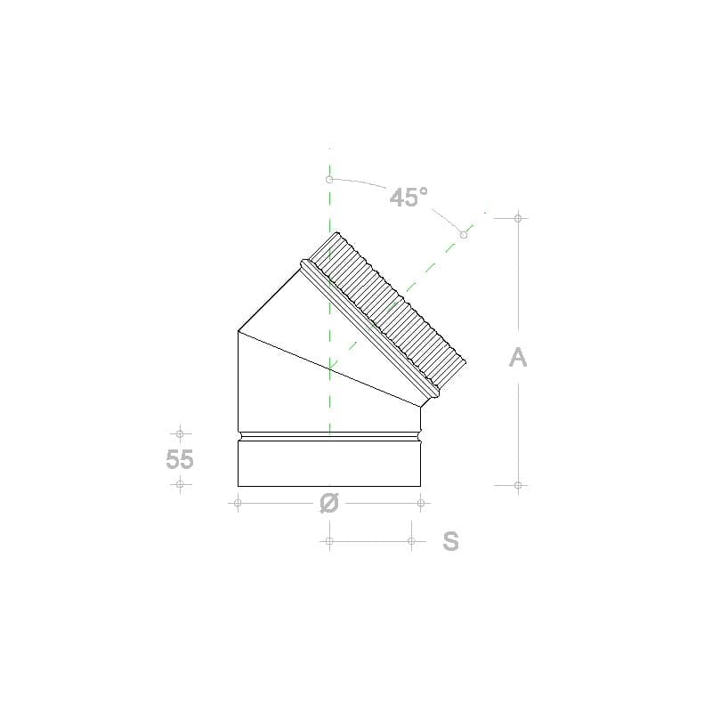 Gomito curva zincata 160mm spessore 6 decimi in Impianti di scarico Aloiserw.com - Altomonte, commercioVirtuoso.it