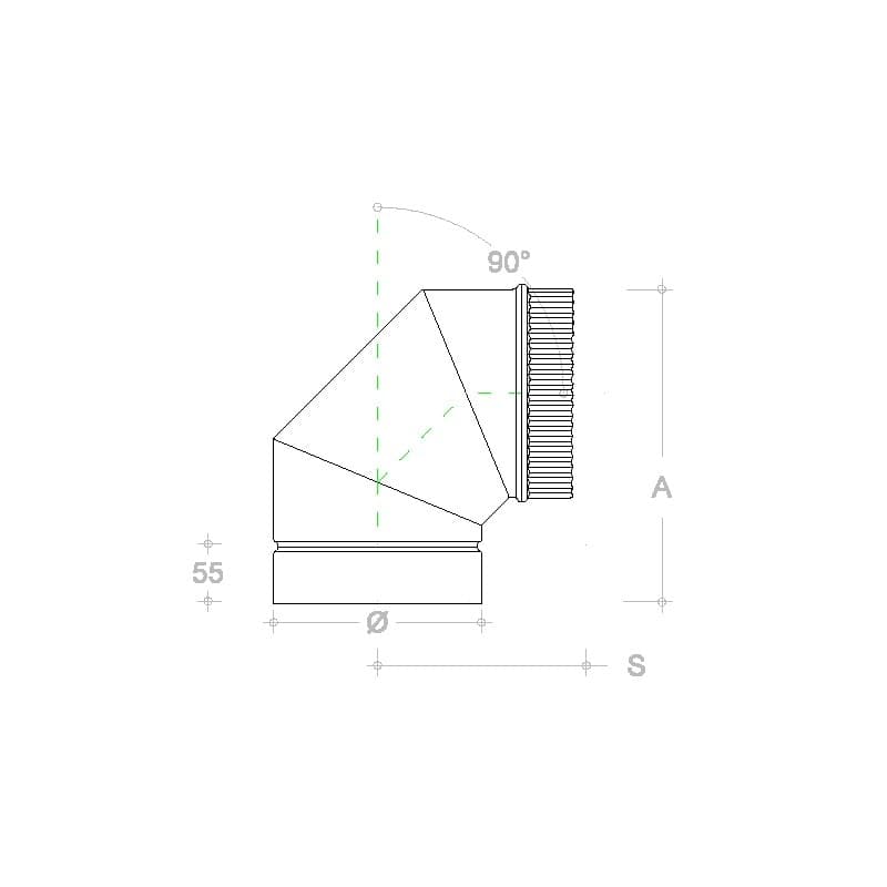Gomito curva zincata 140mm spessore 6 decimi in Impianti di scarico Aloiserw.com - Altomonte, commercioVirtuoso.it