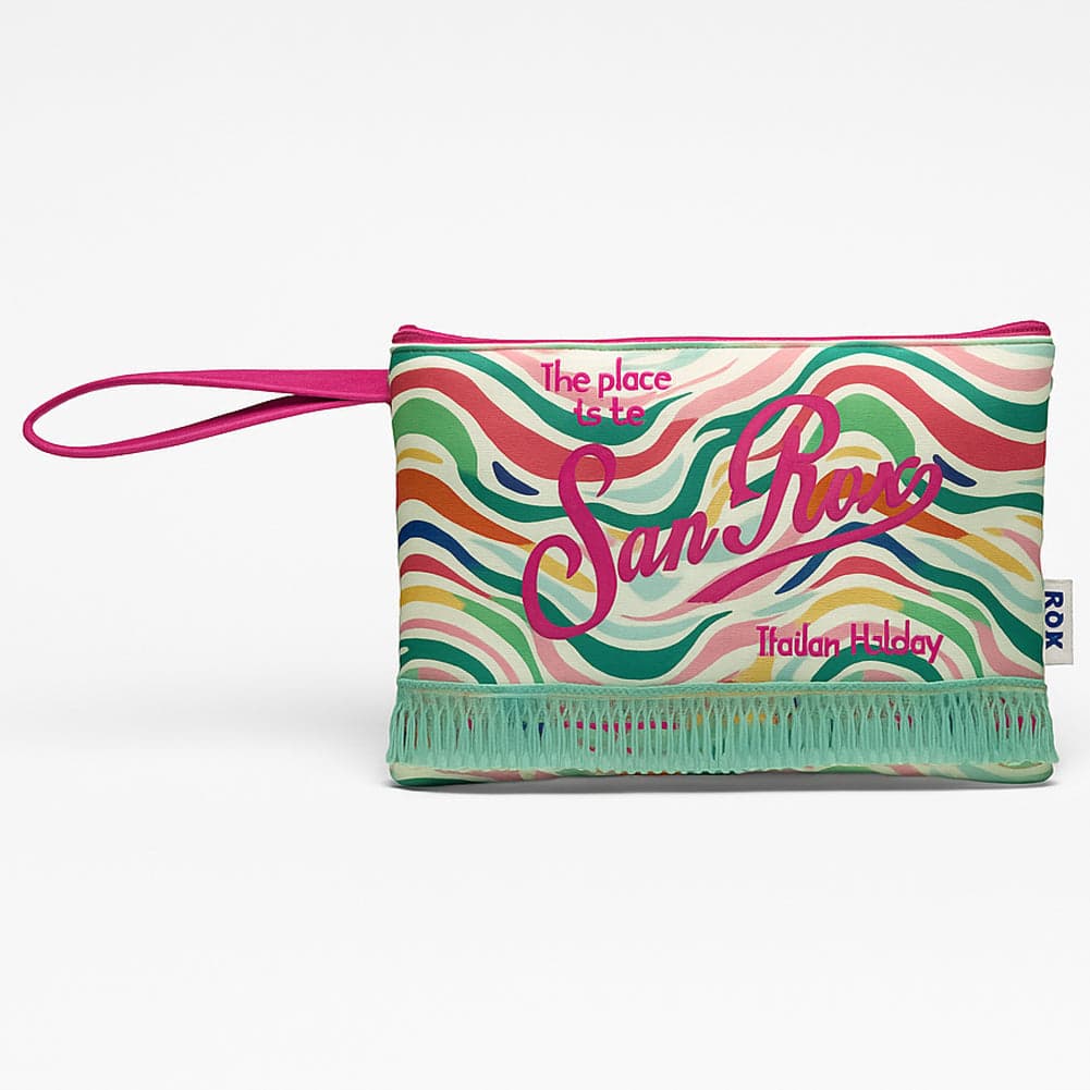 Set Borsa e Pochette Mare Design Fantasy con Frange Borsetta Organizer da Mare in Borse Tote Esplodia - Napoli, commercioVirtuoso.it