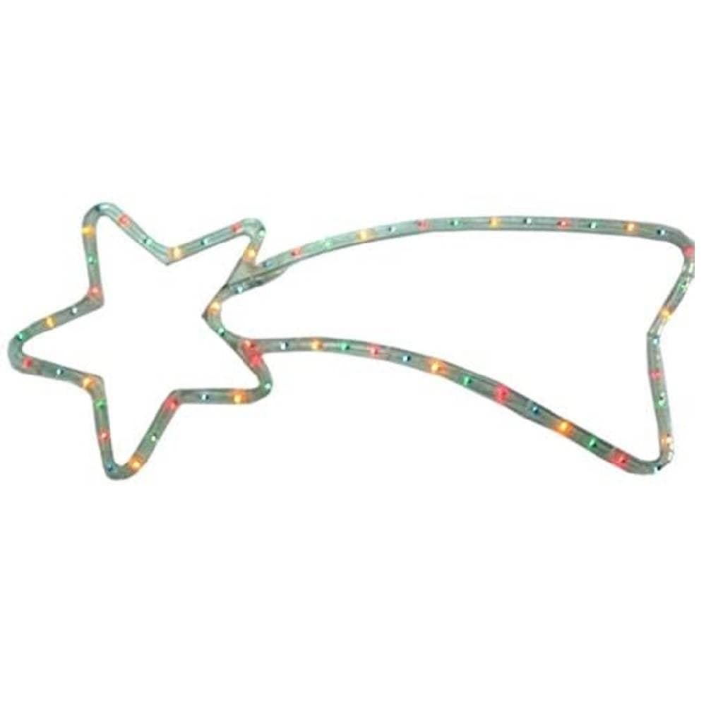 STELLA COMETA LUMINOSA 65 X 30 CM LUCE INCANDESCENZA MULTICOLOR PER USO ESTERNO - 2