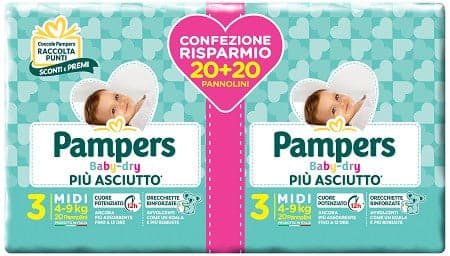 Pampers baby dryduo dwct mid40 in Pannolini per bambini Clubfarma - Melilli, commercioVirtuoso.it