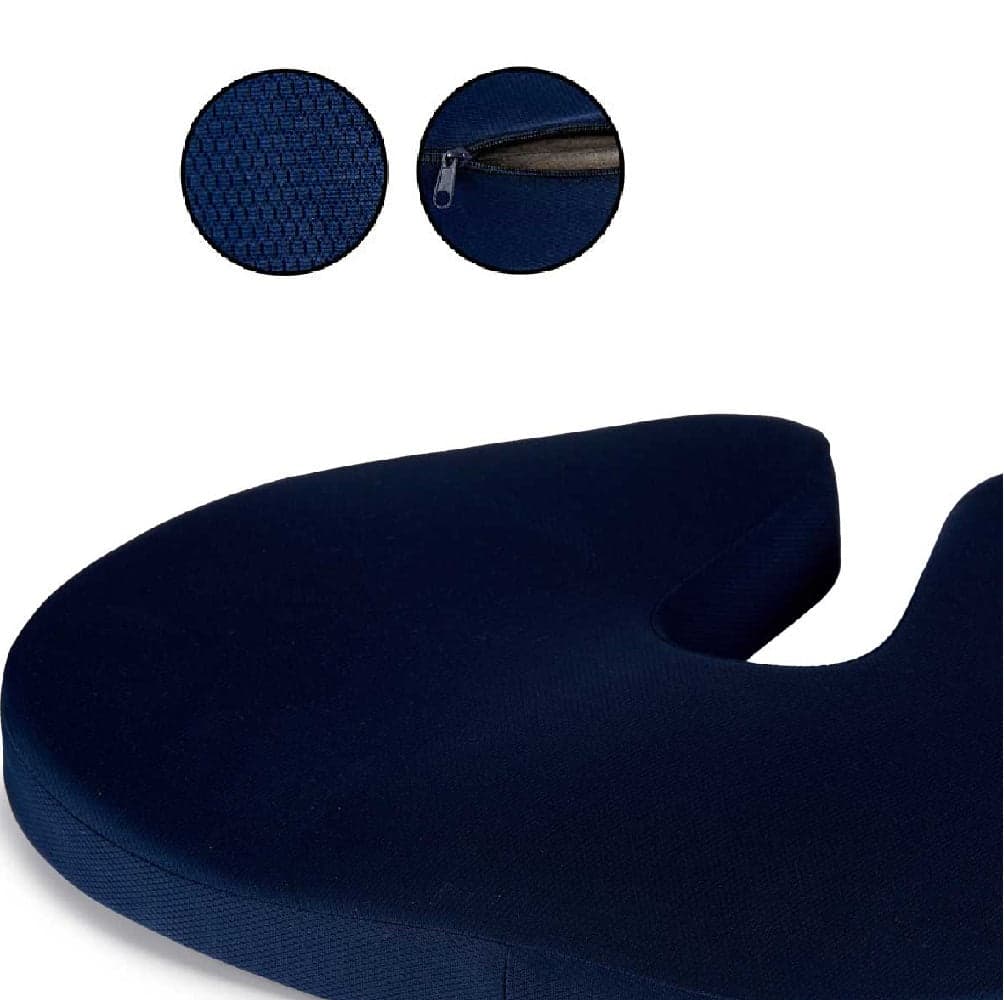 Cuscino Memory Foam Ergonomico per Sedia Ufficio Auto Aereo 47x35 H5 cm Blu in Cuscini per sedie e supporti lombari Danyx - Casoria, commercioVirtuoso.it