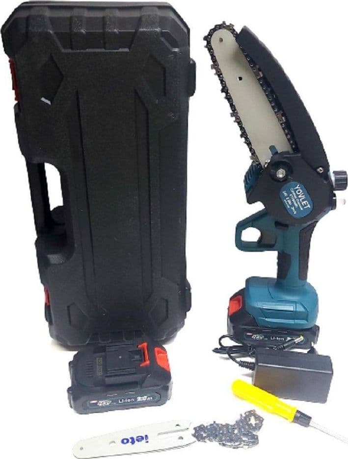 MOTOSEGA 24V 2 LAME 4-6" SERBATOIO OLIO TAGLIARAMI ELETTROSEGA 2 BATTERIE ELETTRICA in Motoseghe Trade Shop italia - Napoli, commercioVirtuoso.it