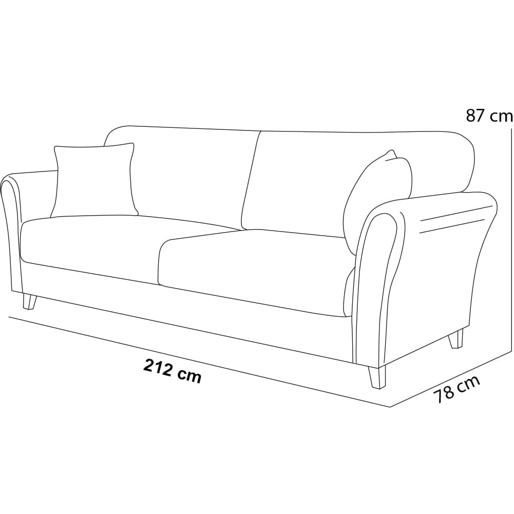 Divano 3 Posti con Rivestimento in Velluto Grigio Premium Sofa Relax 212x75x87cm in Divani Esplodia - Napoli, commercioVirtuoso.it
