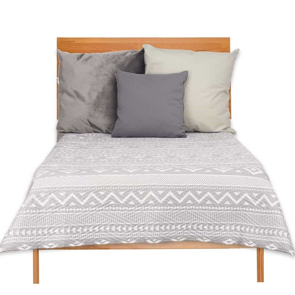 Trapuntino Letto Matrimoniale 240x260 cm Reversibile Bianco Grigio Moderno in Trapunte Danyx - Casoria, commercioVirtuoso.it