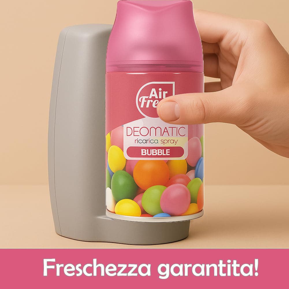 AIR FRESH Deomatic Set 6 x 250 ml Ricarica Spray Profumatore per Ambiente Bubble in Spray profumati per la stanza Esplodia - Napoli, commercioVirtuoso.it