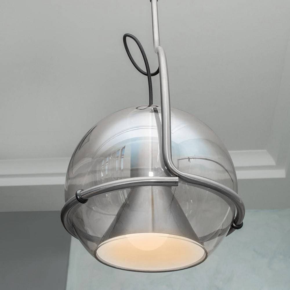 LAMPADARIO SFERA VETRO PENDENTE GLOBO E27 LAMPADA ORIENTABILE SOSPENSIONE LP-87 in Lampade a sospensione Trade Shop italia - Napoli, commercioVirtuoso.it