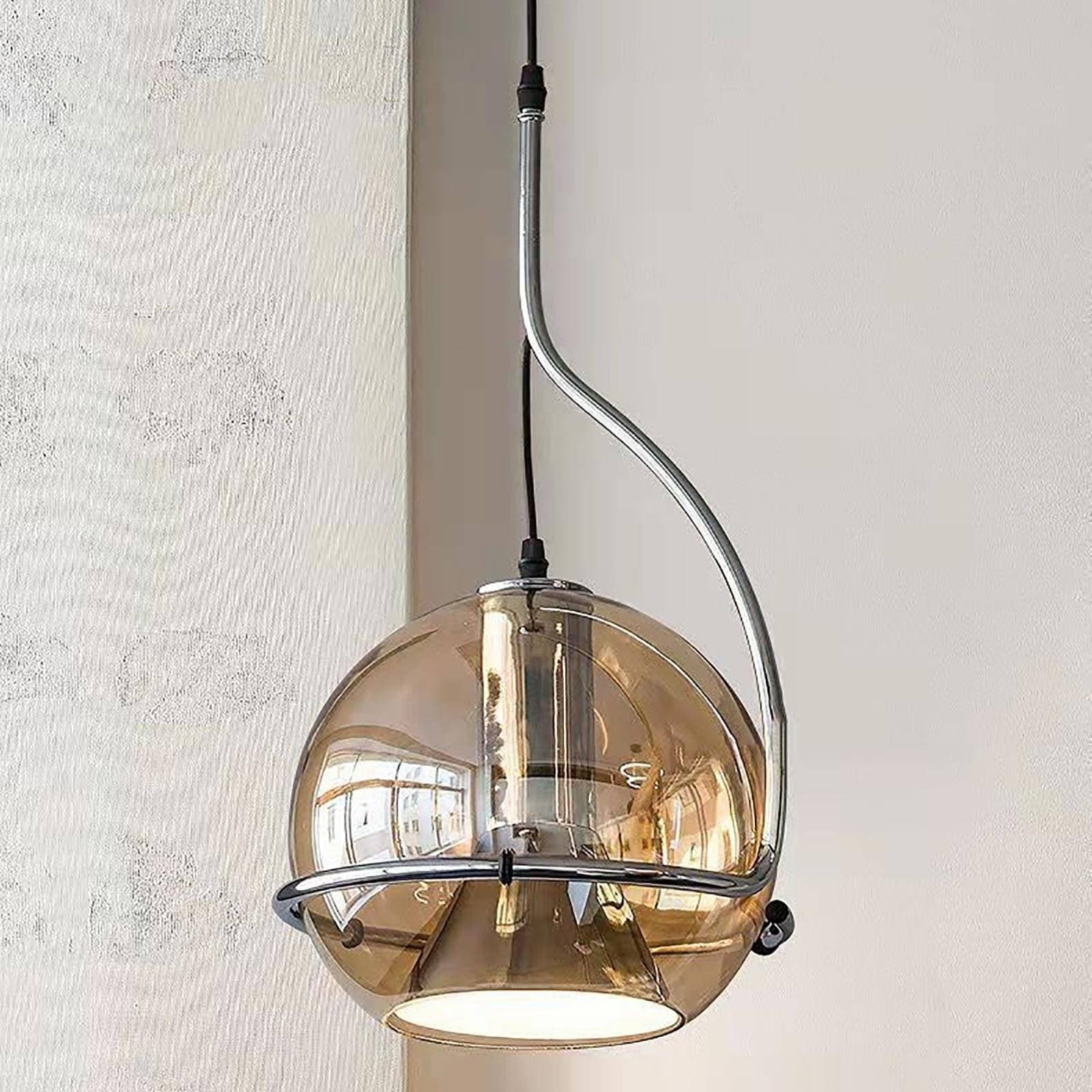 LAMPADARIO SFERA VETRO PENDENTE GLOBO E27 LAMPADA ORIENTABILE SOSPENSIONE LP-87 in Lampade a sospensione Trade Shop italia - Napoli, commercioVirtuoso.it