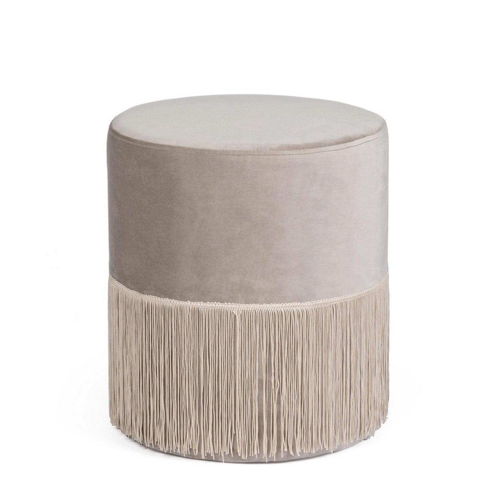 Poltrona Pouf "Leilani" per interno, con struttura in mdf e compensato da Ø45 x 30h cm - 11