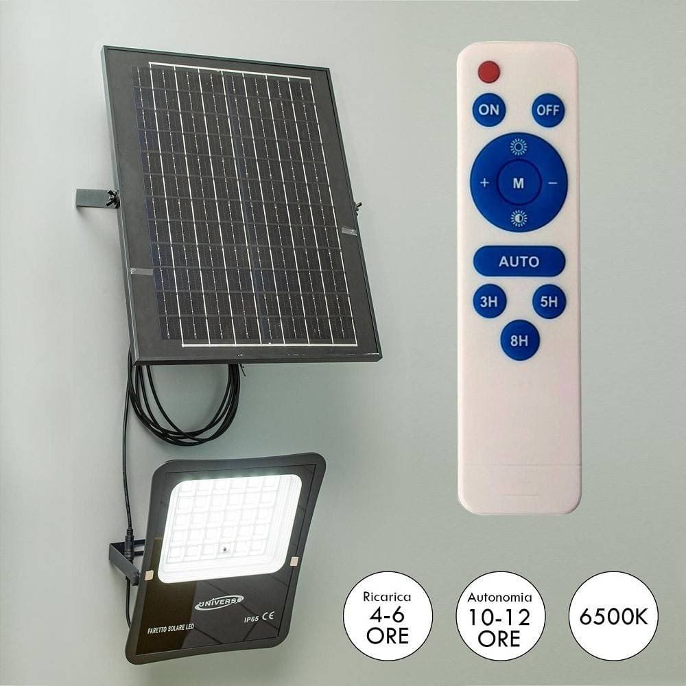 FARO CON PANNELLO SOLARE IP65 E SENSORE CREPUSCOLARE PROIETTORE 50 100 200 300W in Proiettori Trade Shop italia - Napoli, commercioVirtuoso.it