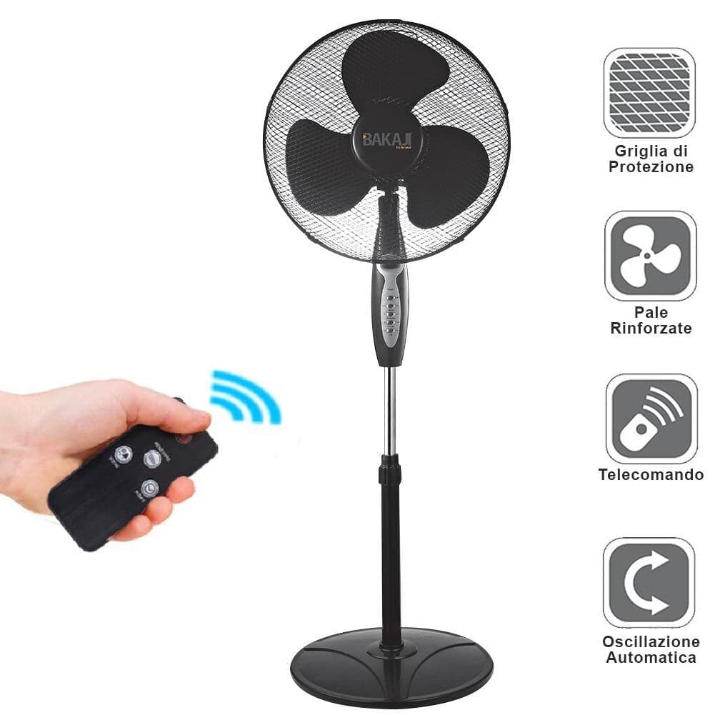 Ventilatore Colonna Piantana 45W 40cm 3 Velocità Telecomando Timer Regolabile in Ventilatori a piantana Danyx - Casoria, commercioVirtuoso.it