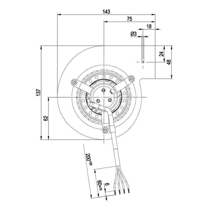 Ventilatore centrifugo D2E097-CH85-02 in Ventilatori bagno Colella Ricambi - Casoria, commercioVirtuoso.it