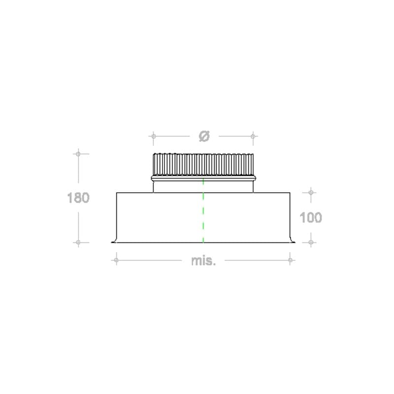 Riduzione zincata spessore 6 decimi da base quadra 200 x 200 mm a tonda M variabile in Tubi di scarico Aloiserw.com - Altomonte, commercioVirtuoso.it