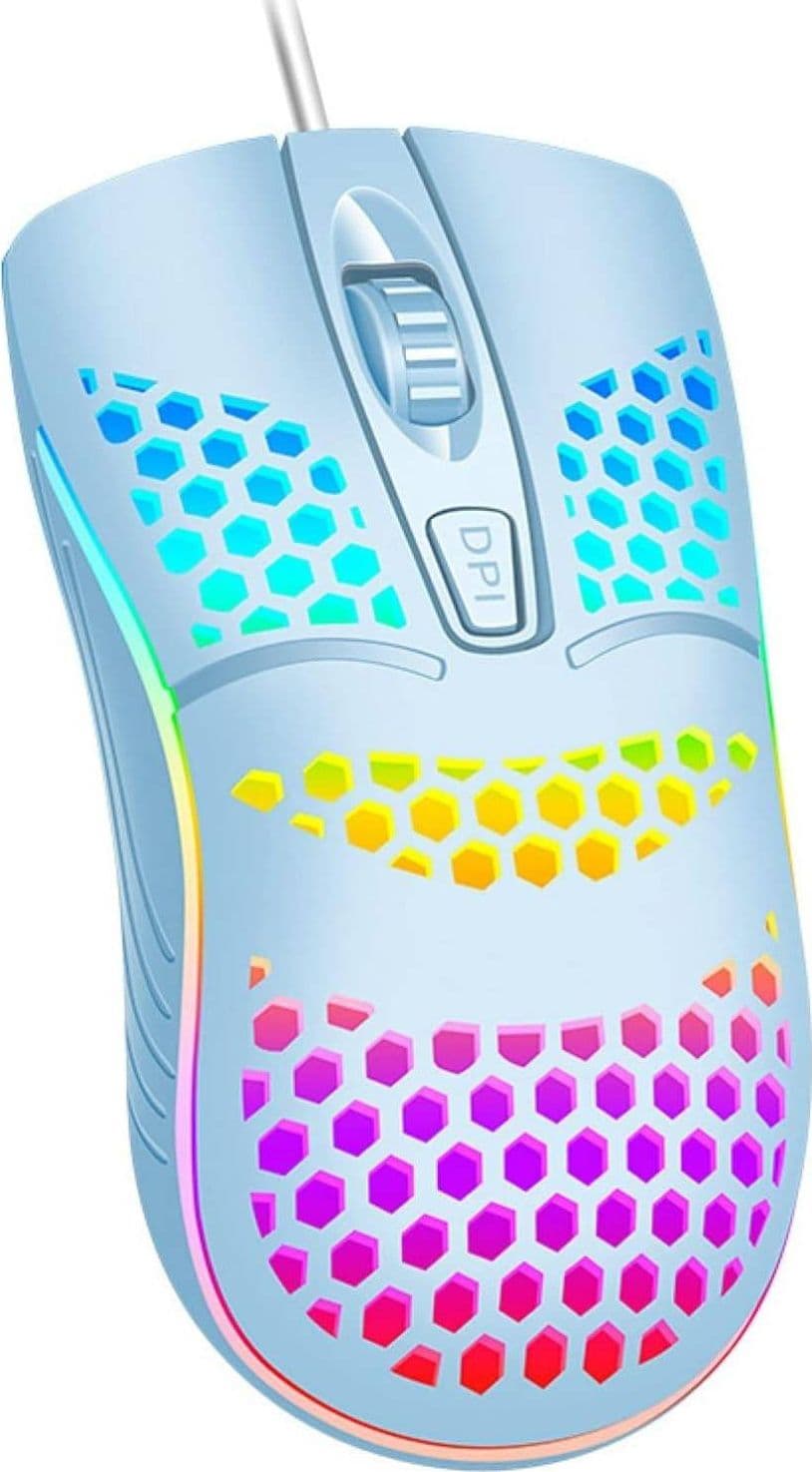 MOUSE GAMING CON FILO LEGGERO LUCI A LED MULTICOLOR EFFETTO TRAFORATO PER PC in Mouse da gioco Trade Shop italia - Napoli, commercioVirtuoso.it