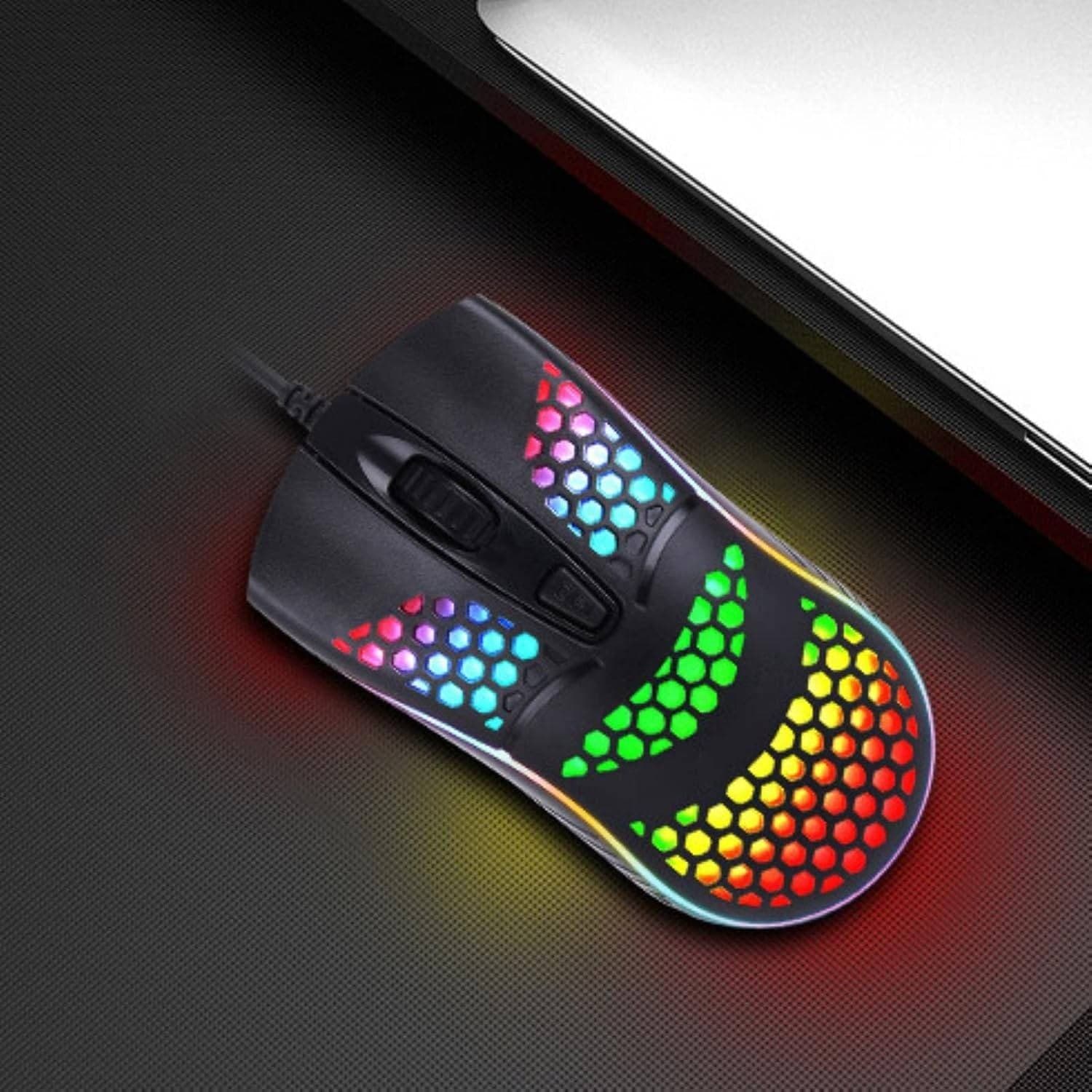 MOUSE GAMING CON FILO LEGGERO LUCI A LED MULTICOLOR EFFETTO TRAFORATO PER PC in Mouse da gioco Trade Shop italia - Napoli, commercioVirtuoso.it