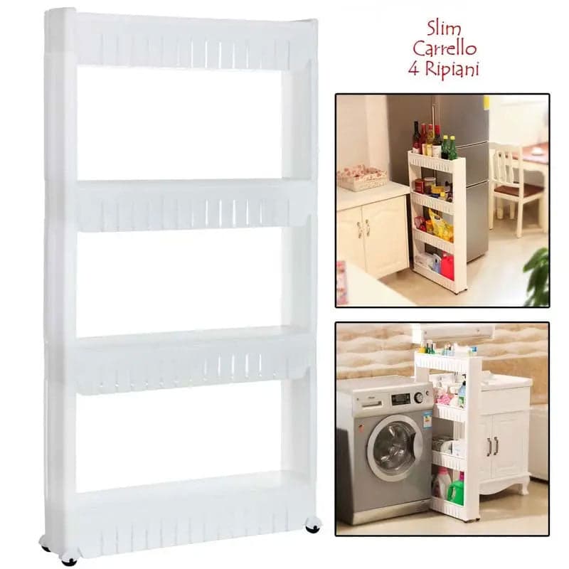 Carrellino Cucina Bagno Slim Salvaspazio 54.5x12.5 H 102.5cm Carrellino Porta Tutto in Carrelli porta oggetti Danyx - Casoria, commercioVirtuoso.it