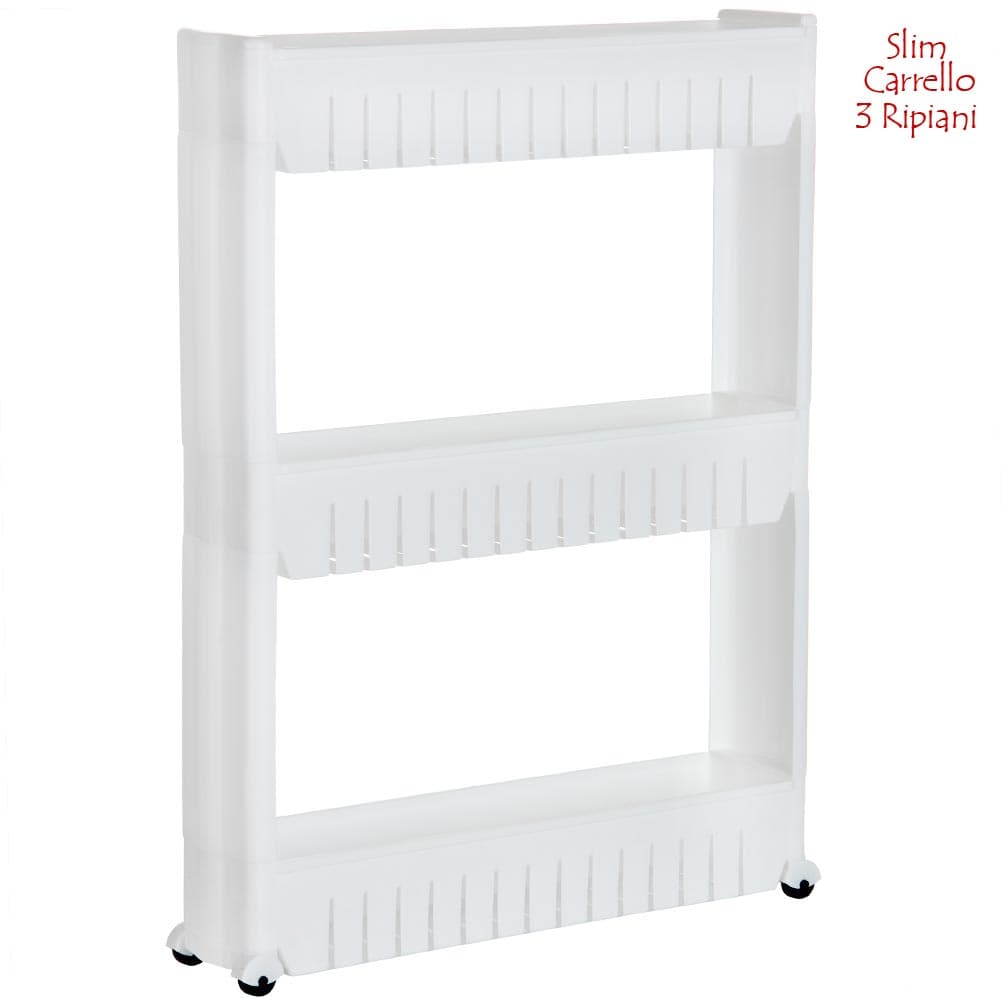 Carrello Carrellino Slim Salvaspazio Cucina Bagno Ripostiglio 3 Ripiani e 4Ruote in Carrelli da portata Danyx - Casoria, commercioVirtuoso.it