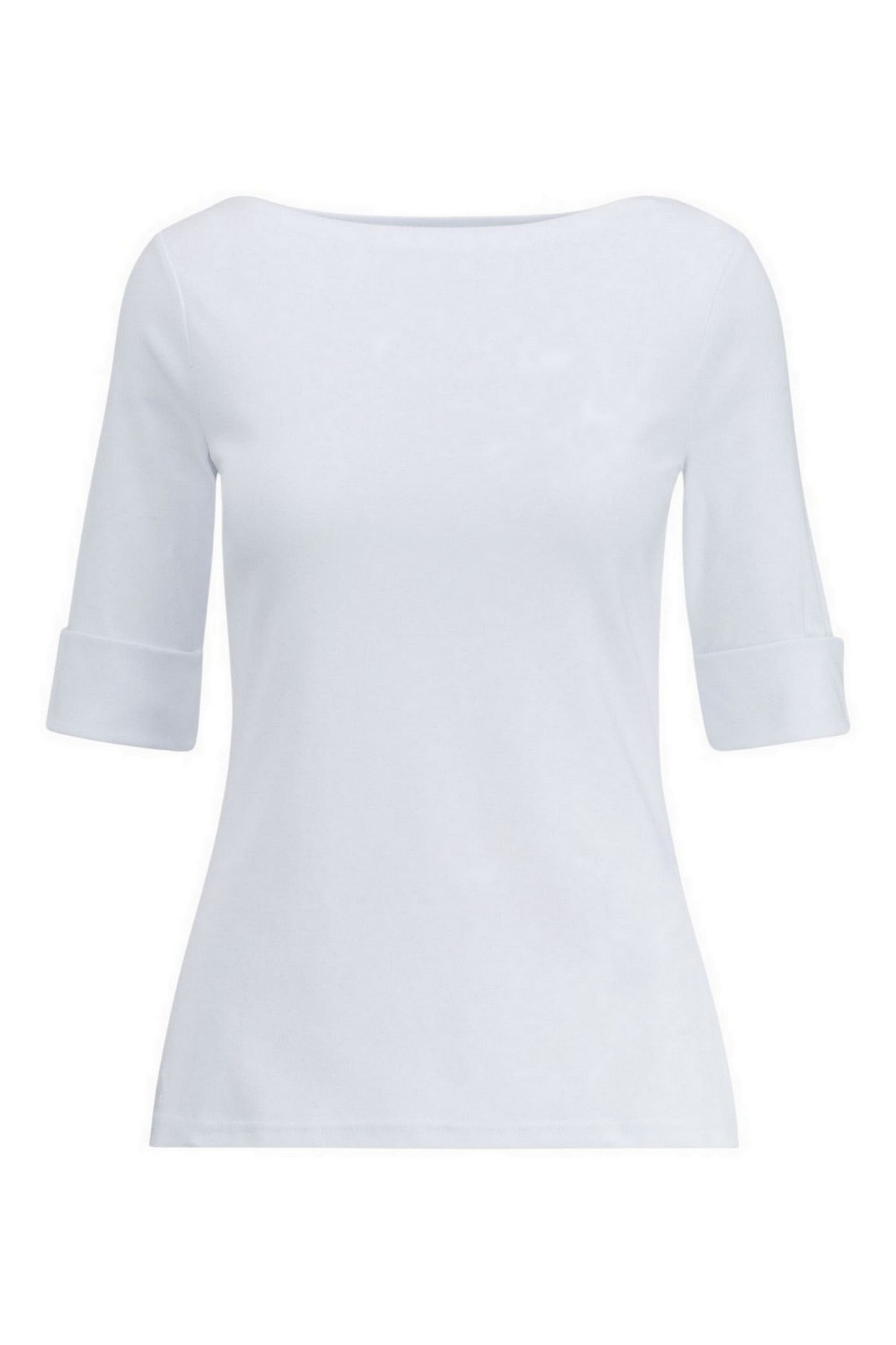Ralph Lauren T-shirt e Polo Bianco da donna in T-shirt Drestige - Casamassima, commercioVirtuoso.it