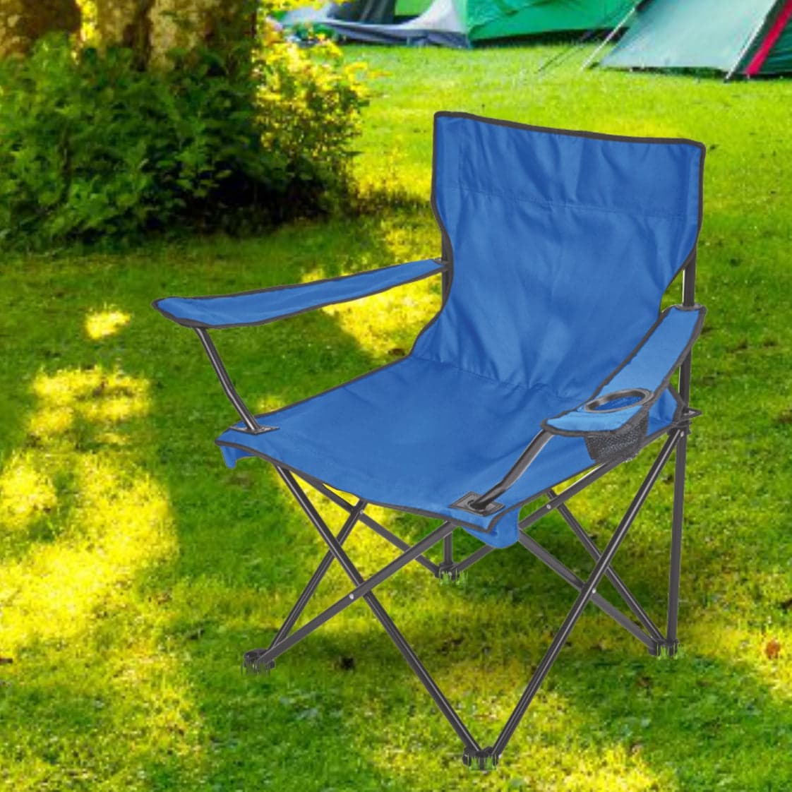 2pz Sedia Campeggio Portatile Pieghevole Telo Oxford Sacca con Maniglia H90cm Blu in Sedie Danyx - Casoria, commercioVirtuoso.it