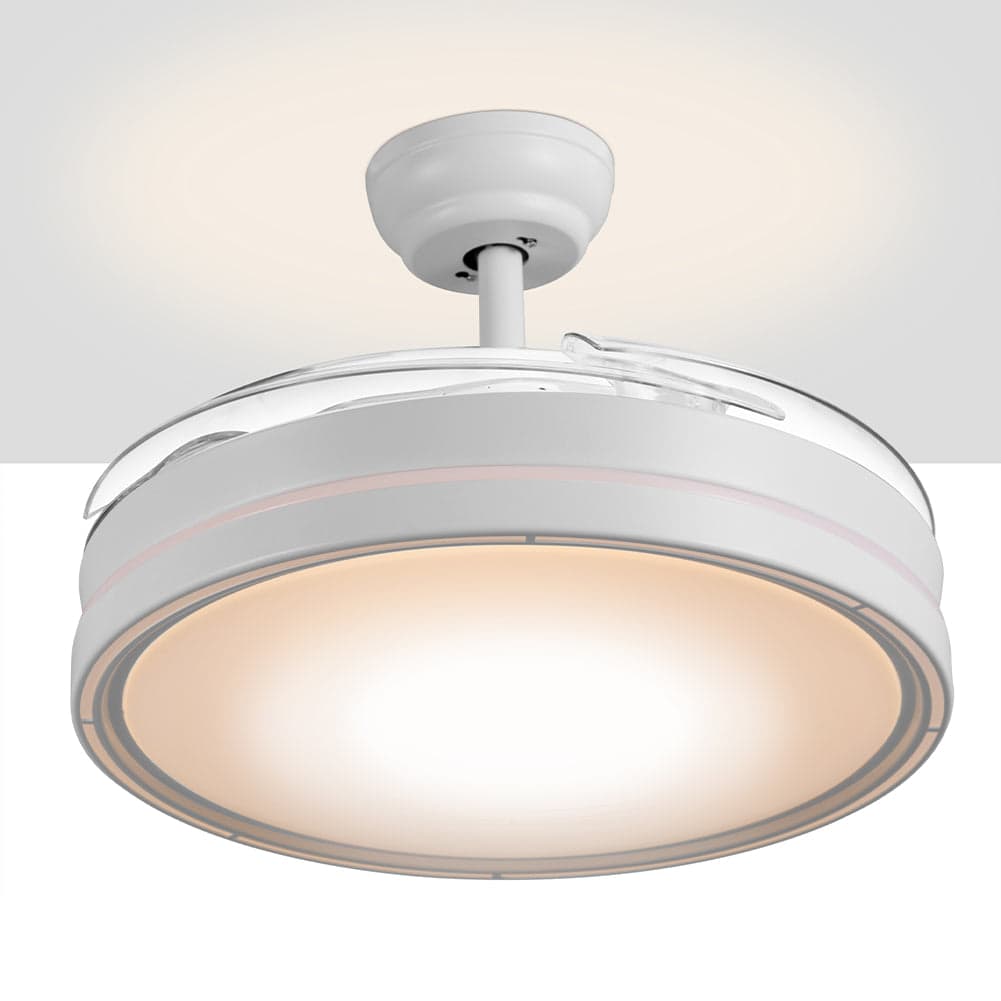 Ventilatore da Soffitto 4 Pale Richiudibili Plafoniera LED 60W Telecomando 110 cm in Ventilatori da soffitto con lampada Danyx - Casoria, commercioVirtuoso.it