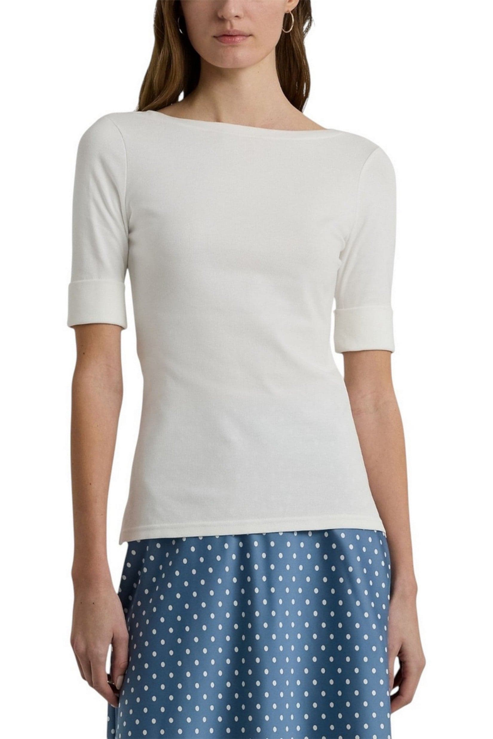 Ralph Lauren T-shirt e Polo Bianco da donna in T-shirt Drestige - Casamassima, commercioVirtuoso.it