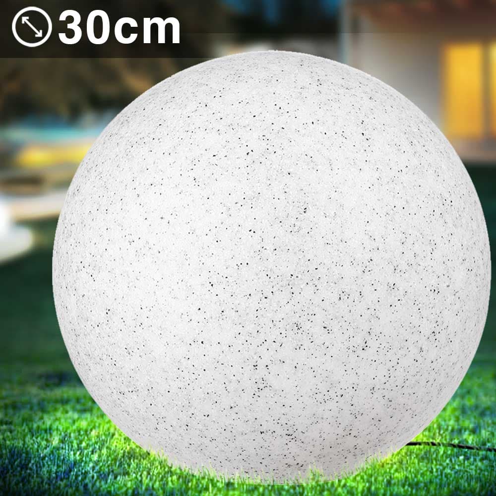 Lampada Sfera Giardino 30cm Luce Esterno Bianco Pietra E27 Decorazione da Esterno in Luci per sentieri Danyx - Casoria, commercioVirtuoso.it