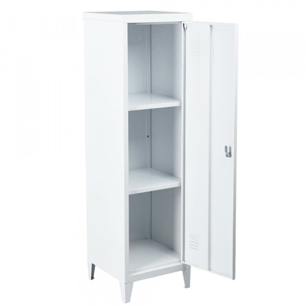 Armadietto Spogliatoio in Metallo con Chiave 1 Anta 3 Scomparti 138x38,5x38,5 Bianco in Armadi Danyx - Casoria, commercioVirtuoso.it