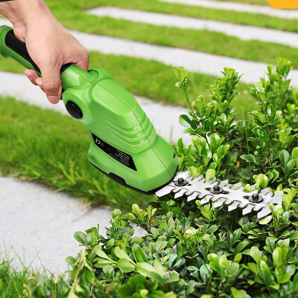 Cesoie Elettriche Ricaricabili USB Tagliaerba Tagliasiepi Doppia Lama Verde Nero in Tagliasiepi Danyx - Casoria, commercioVirtuoso.it