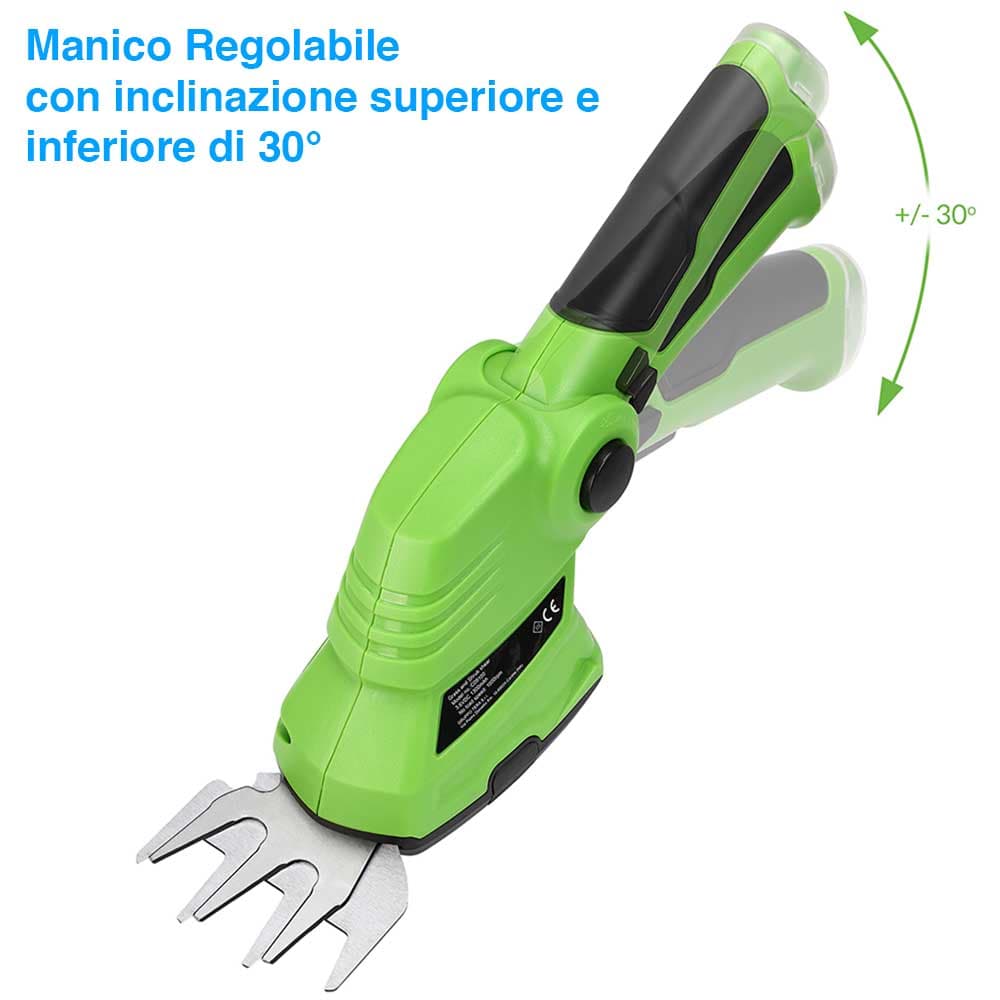 Cesoie Elettriche Ricaricabili USB Tagliaerba Tagliasiepi Doppia Lama Verde Nero in Tagliasiepi Danyx - Casoria, commercioVirtuoso.it