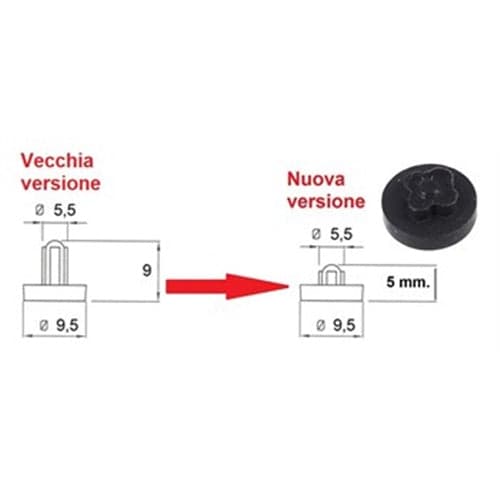 SMEG GOMMINO GRIGLIA CUCINA GAS 4 PZ (754010112, 754010113, 754010135) P0019 in prodotto EuroStore07 - Alatri, commercioVirtuoso.it