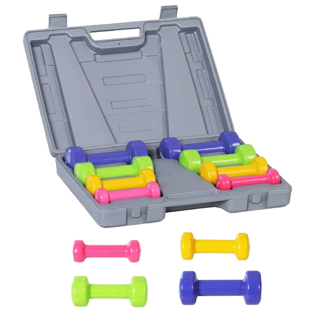 Set Manubri Palestra 8 Pesi Fitness con Valigetta 0.5kg 1kg 1.5kg 2Kg colorati in Manubri Danyx - Casoria, commercioVirtuoso.it