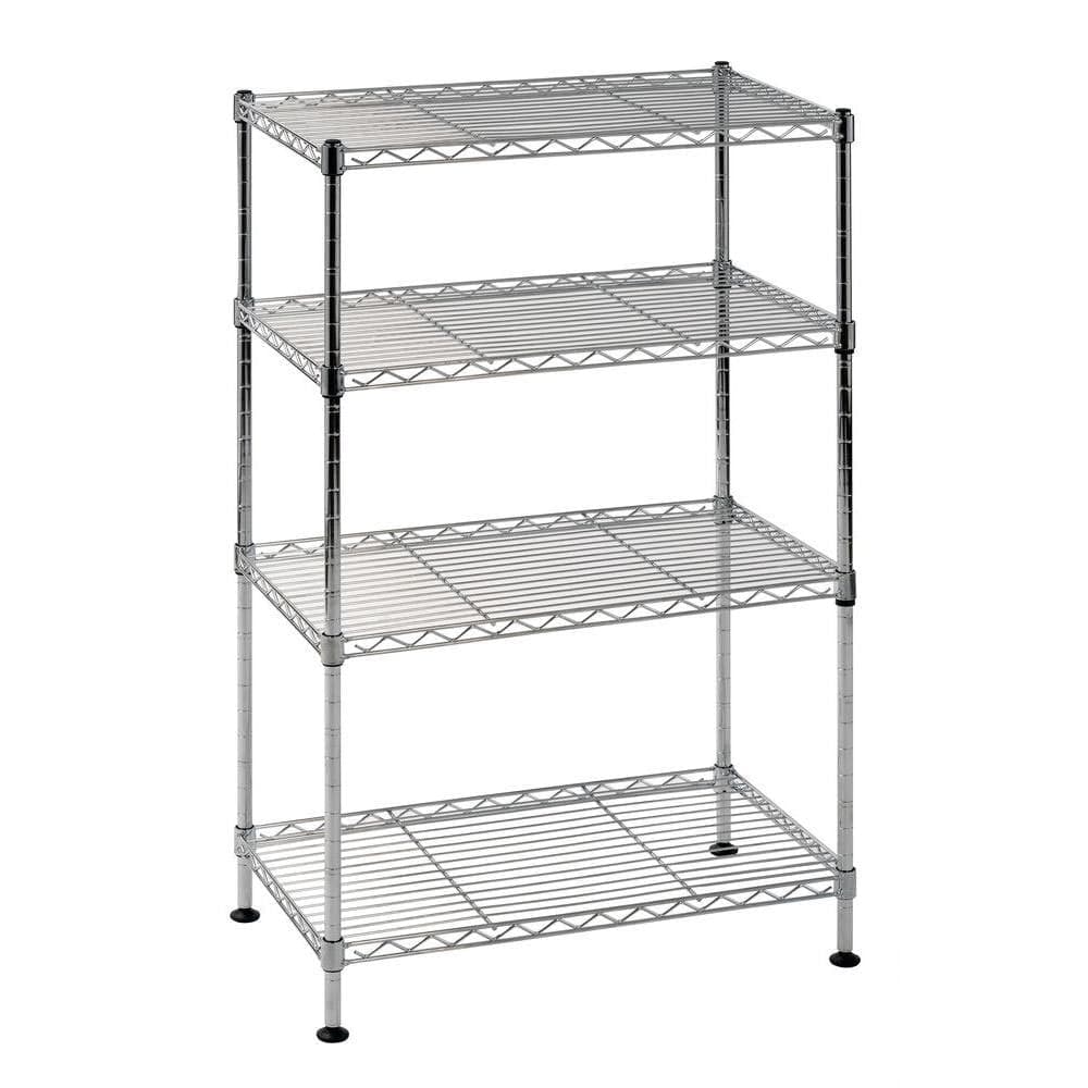 Scaffale 4 Ripiani Acciaio Inox 90x35H137cm Regolabile Libreria Mensole Multiuso in Unità di mensole Danyx - Casoria, commercioVirtuoso.it