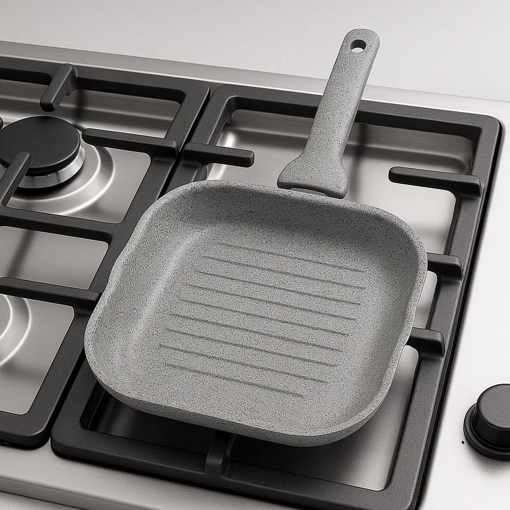 Set Padella 32cm e Bistecchiera 24x24cm Rivestimento Antiaderente Effetto Pietra in Padelle grill Esplodia - Napoli, commercioVirtuoso.it