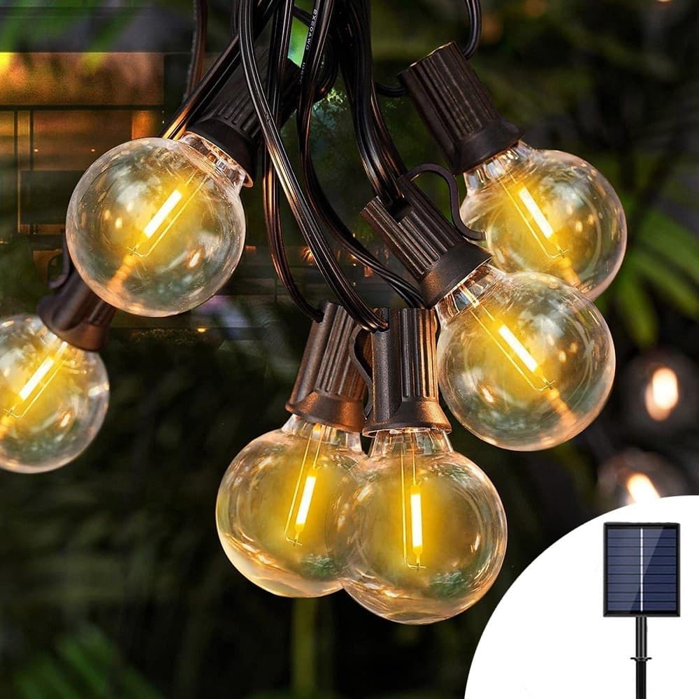 CATENA LUMINOSA SOLARE CREPUSCOLARE 30 LAMPADINE FILO LED 3W LUCE 2200K 10 METRI in Catene luminose Trade Shop italia - Napoli, commercioVirtuoso.it