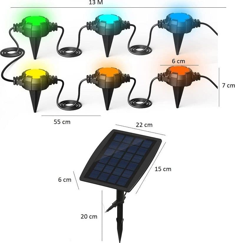 CATENA LUMINOSA SOLARE CREPUSCOLARE LED RGB RGBW SMART BLUETOOTH IP65 LUCE 13 MT in Catene luminose Trade Shop italia - Napoli, commercioVirtuoso.it