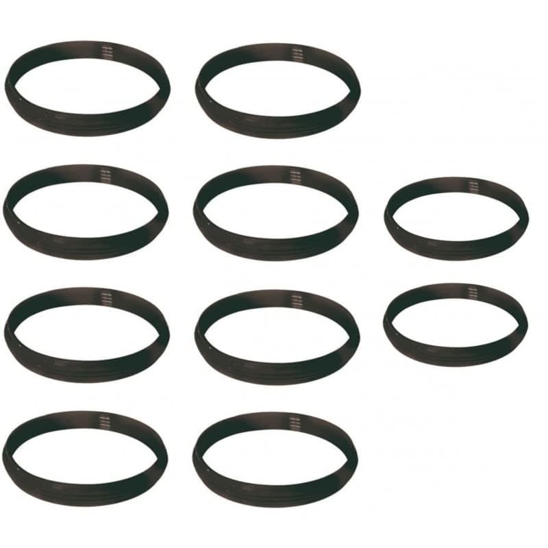 GUARNIZIONI IN SILICONE ALTA TEMP. TUBI STUFA A PELLET ø CM 30 -H 9 MM-10 PEZZI