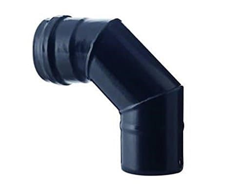 GOMITO SMALTATO PESANTE DIAM.CM 12 X 90 ° NERO OPACO STUFA PELLET FERR 291545