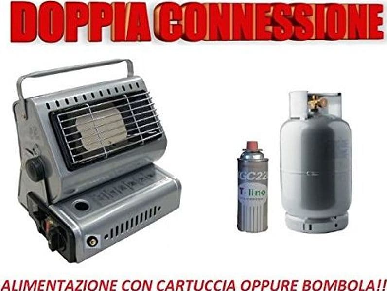 Stufa STUFETTA A Gas Portatile Doppia CONNESSIONE GPL - 6 Cartuccia Omaggio FRA in prodotto EuroStore07 - Alatri, commercioVirtuoso.it