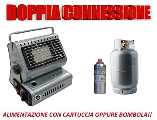 Stufa STUFETTA A Gas Portatile Doppia CONNESSIONE GPL - 6 Cartuccia Omaggio FRA in prodotto EuroStore07 - Alatri, commercioVirtuoso.it
