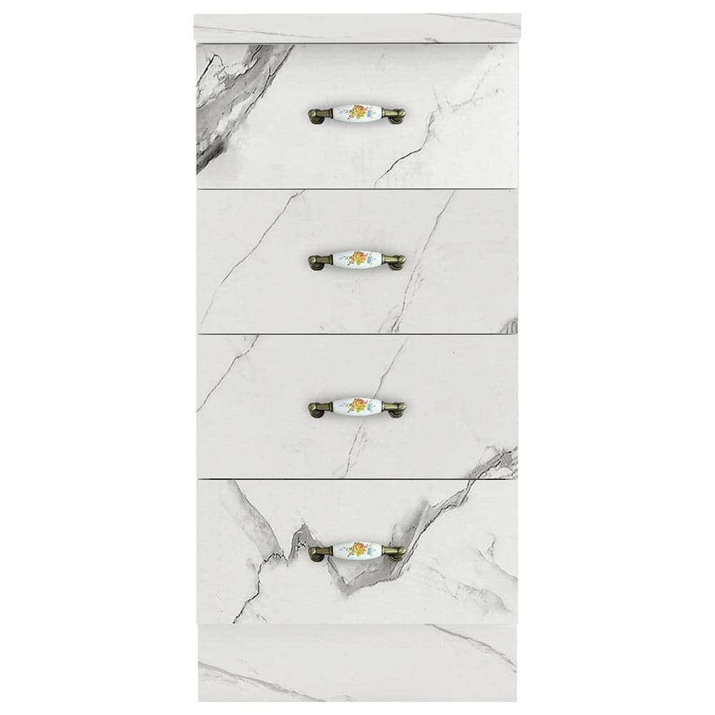 Cassettiera per Cucina Mobile Mobiletto 4 Cassetti in Legno Bianco Effetto Marmo in Comò e cassettiere Esplodia - Napoli, commercioVirtuoso.it