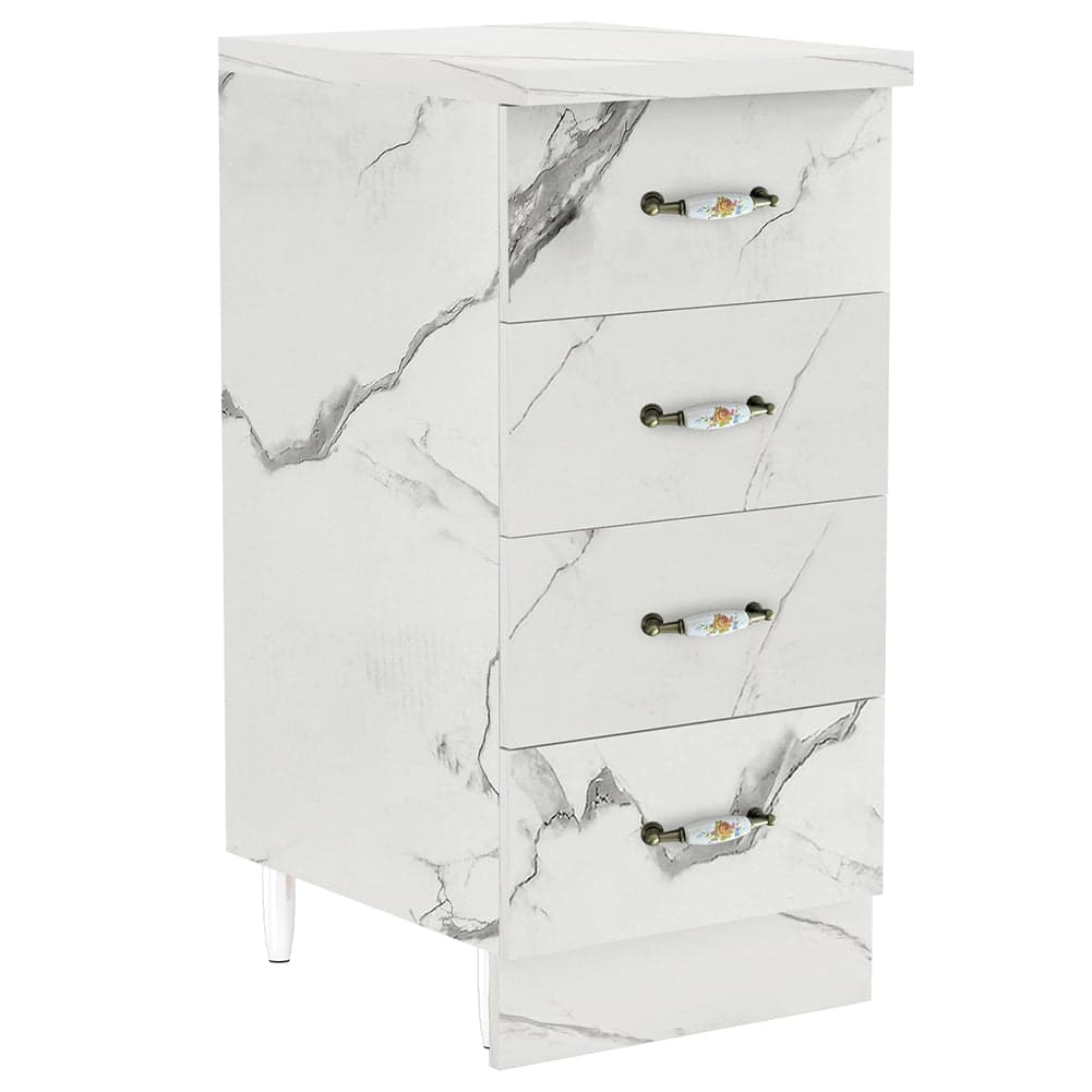 Cassettiera per Cucina Mobile Mobiletto 4 Cassetti in Legno Bianco Effetto Marmo in Comò e cassettiere Esplodia - Napoli, commercioVirtuoso.it