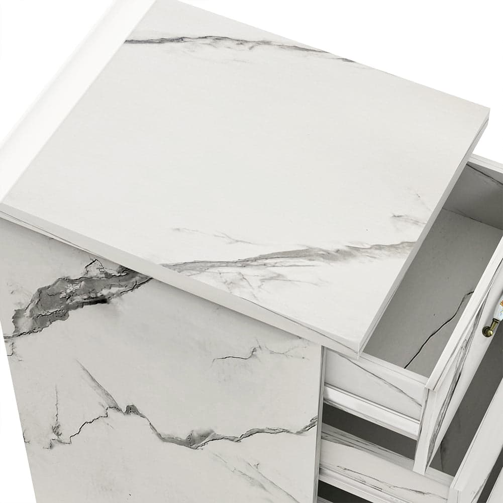 Cassettiera per Cucina Mobile Mobiletto 4 Cassetti in Legno Bianco Effetto Marmo in Comò e cassettiere Esplodia - Napoli, commercioVirtuoso.it