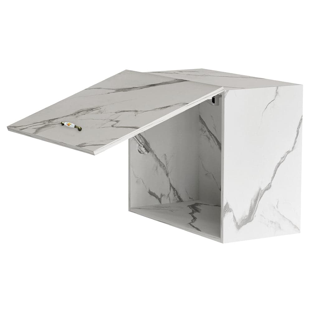 Pensile da Cucina Sopracappa Ribaltabile Sospeso da Parete Bianco Effetto Marmo in Mobili a muro Esplodia - Napoli, commercioVirtuoso.it