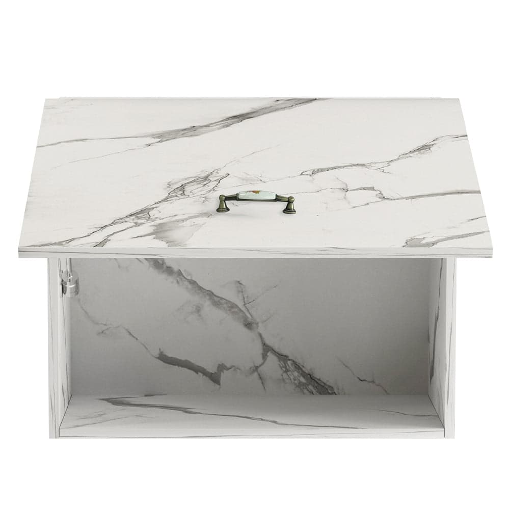 Pensile da Cucina Sopracappa Ribaltabile Sospeso da Parete Bianco Effetto Marmo in Mobili a muro Esplodia - Napoli, commercioVirtuoso.it