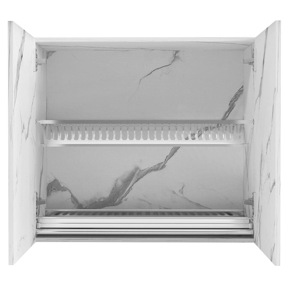 Pensile da Cucina Scolapiatti Sistema Raccogli Gocce Mobile Bianco Effetto Marmo in Mobili a muro Esplodia - Napoli, commercioVirtuoso.it